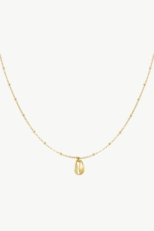 Gouden minimalistische ketting met schelp