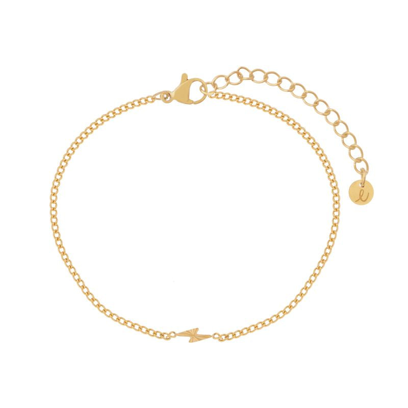 Gouden armband gevlamd bliksemschicht