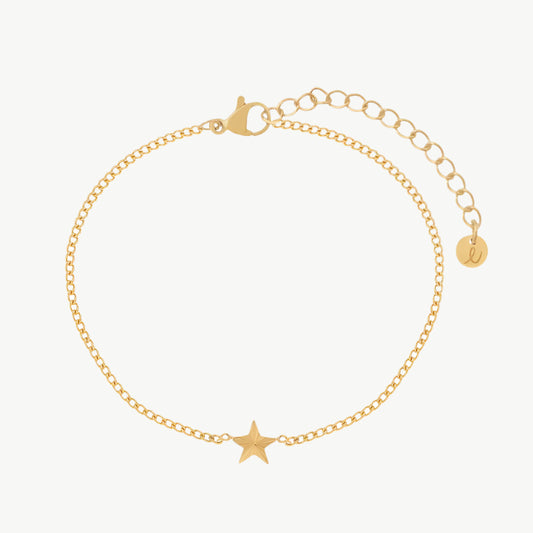Gouden armband gevlamd sterretje