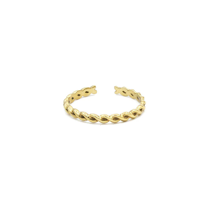Gouden ring twisted