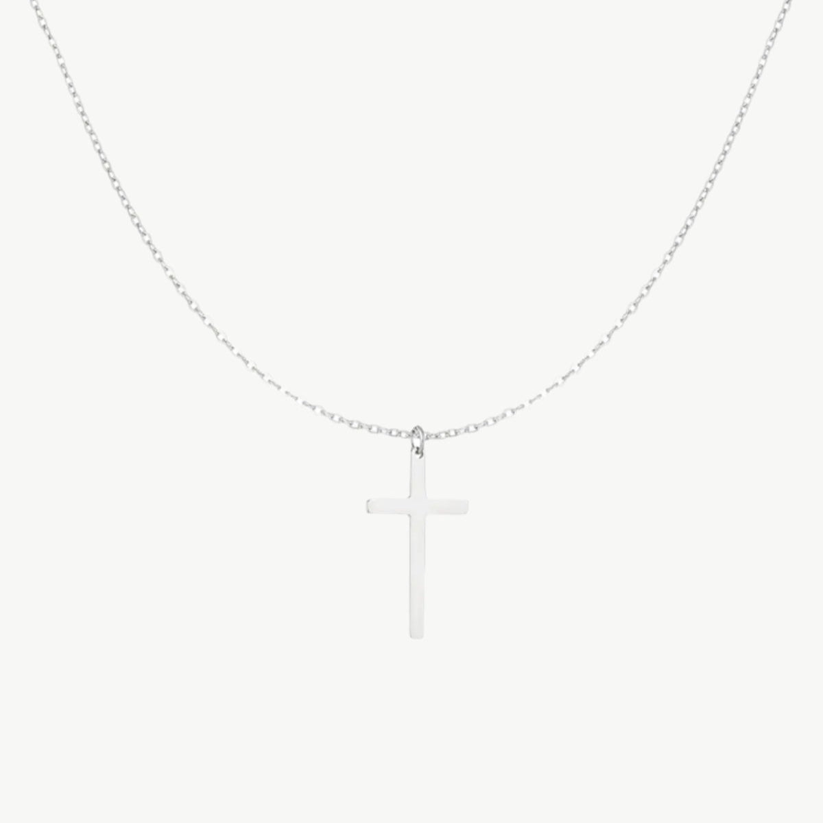 Zilveren kruisje ketting