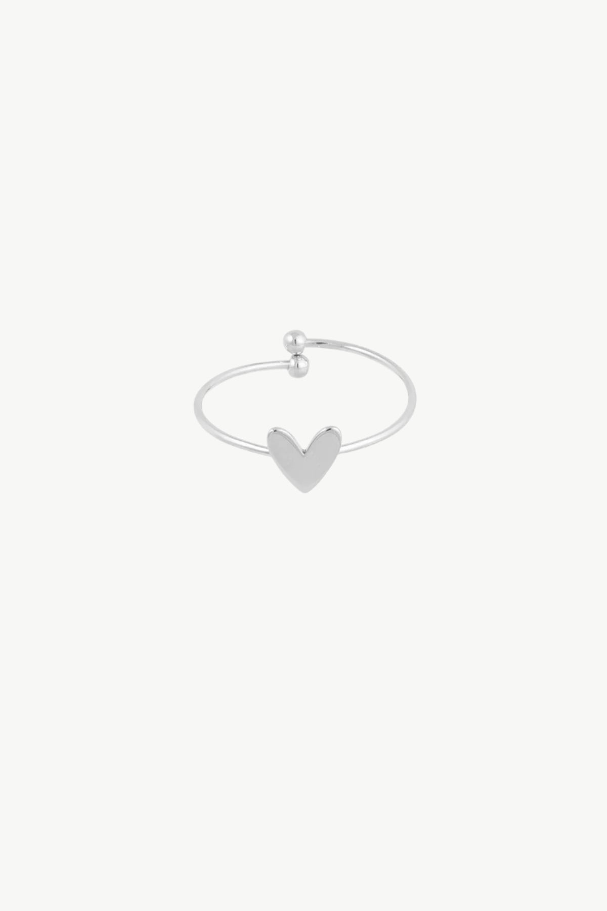ring met hartje zilver