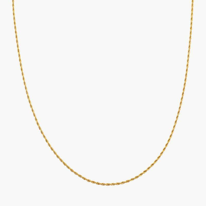 Gouden gedraaide schakelketting