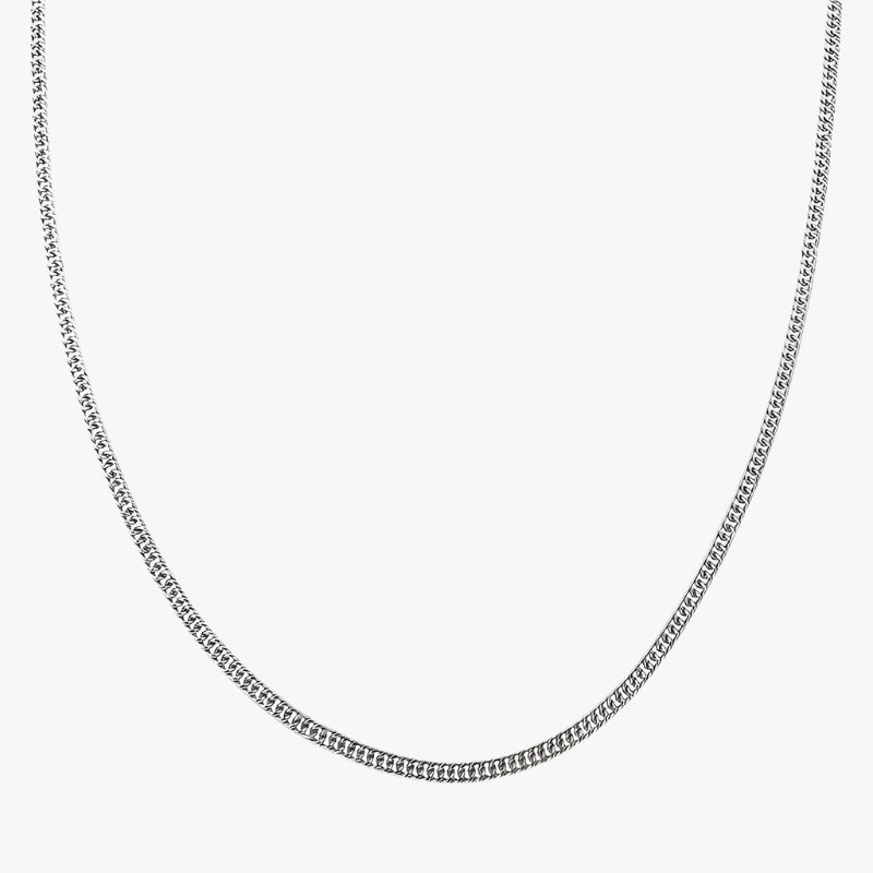 Gourmet schakelketting zilver