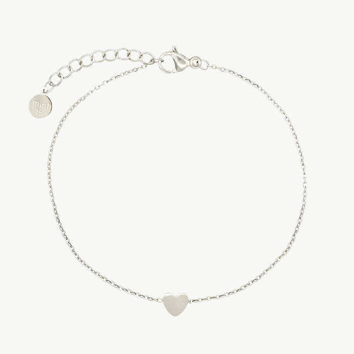 Zilveren armband met hartje