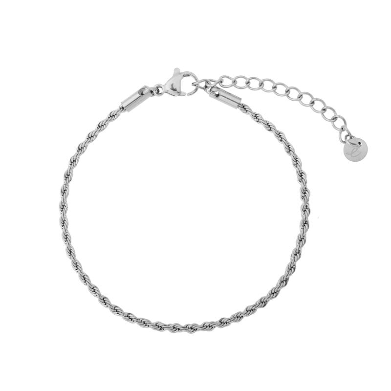 Gedraaide armband zilver