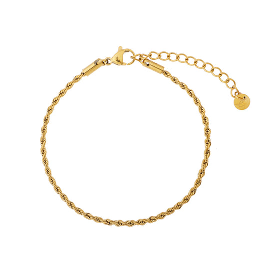 Gedraaide armband goud