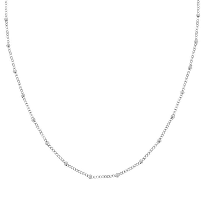 Zilveren stippen ketting