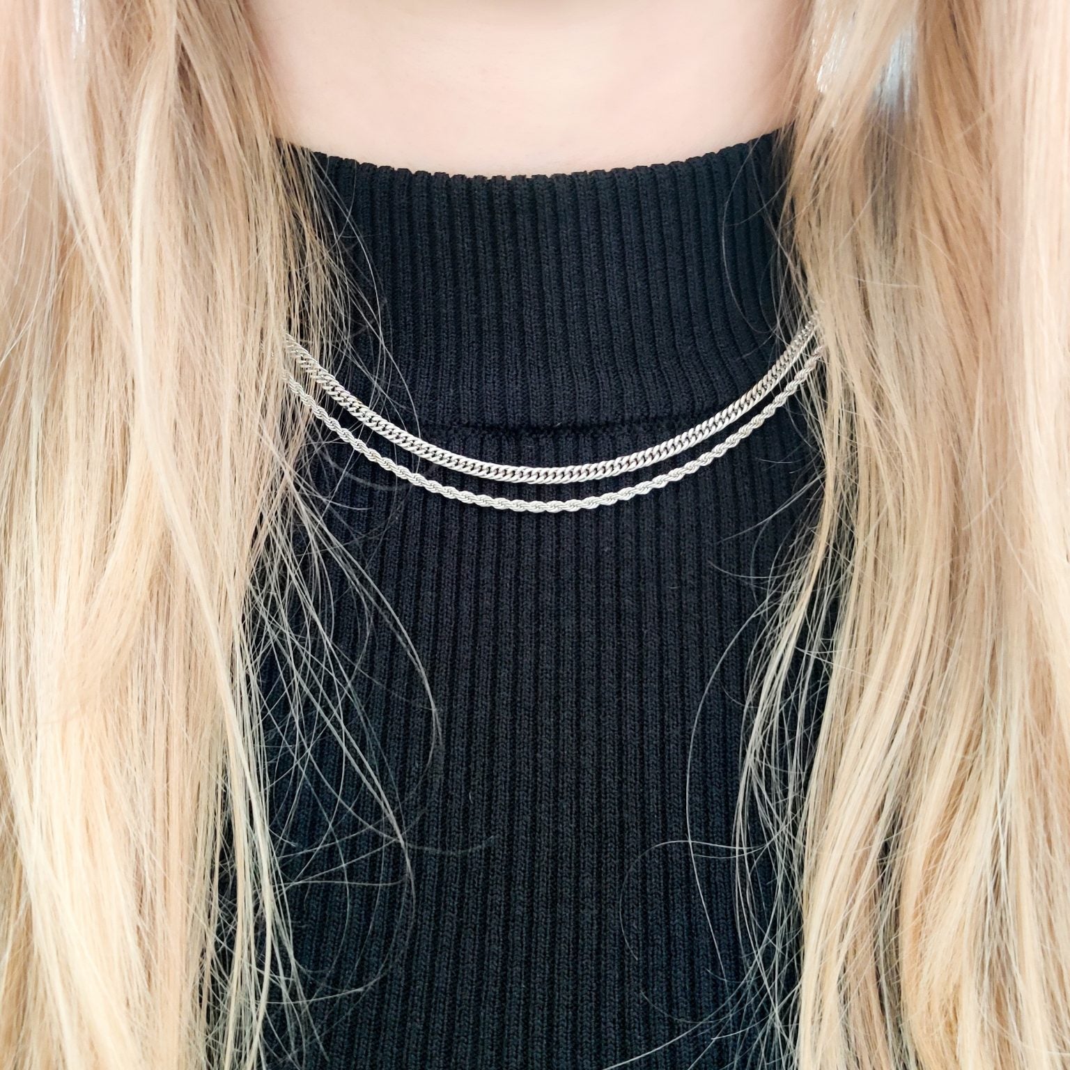 basics ketting set zilver