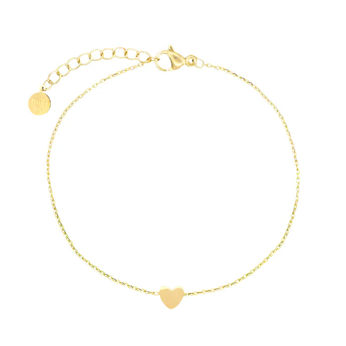 Gouden armband dames met klein hartje