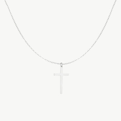Zilveren kruisje ketting
